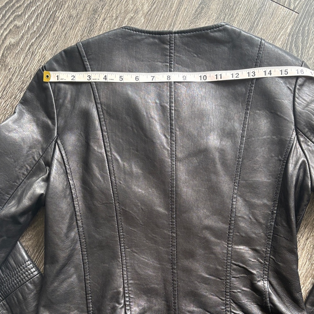 Michael Kors Leather Moto Jacket - Picture 7 of 11
